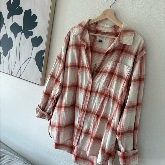 AE Plaid Button-Up Shirt for Women - Picture 3 of 6